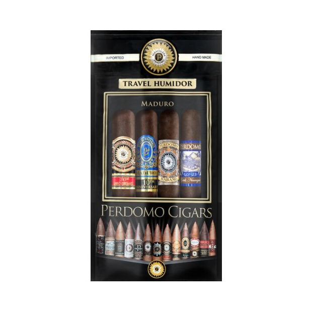 Perdomo Humidified Travel Bags Epicure Maduro- 4 шт